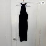 EXPRESS  Black High Neck Little Black Velvet Dress Photo 3