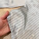 Kate Hill  100% Silk Pinstripe Blouse, Button Down Silk Shirt, Size Medium Photo 4