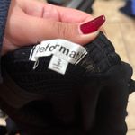 Reformation  Nikita Black Flowy Midi Dress with Bow Tie Straps Photo 3