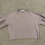Oat New York Sweater Womens Size Small Balloon Sleeve Light Purple Puff Cropped Photo 0