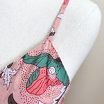 Yaki and Yeti Y2K Cropped Babydoll Blouse Floral Strawberry Pink Peplum Blouse Size M Photo 2