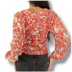 Free People  Floral Say the Word Ruched Long Sleeve Top Photo 4