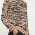 BCBGMAXAZRIA ‎ Womens Turtleneck Sweater Taupe/black Marled Long Sleeve XS Photo 0