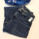 Old Navy NWT Extra High-Waisted WideLeg Jeans Women's 12P Indigo Dark Wash Denim Photo 1