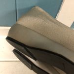 Stuart Weitzman ‎ tan-gold Cantina greige sheen slight wedge Women's size 7.5 Photo 7