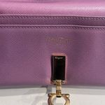 Salvatore Ferragamo Auth Long Wallet Pink Leather/Goldtone with Chain Photo 6