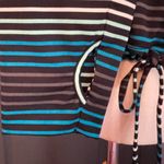 Title Nine  Sunbuster Women’s Striped Hoodie Gorpcore Workout Pullover Photo 3