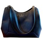 Kate Spade  "LENA" TRIPLE COMPARTMENT BLACK PEBBLED LEATHER SHOULDER BAG NWT Photo 0