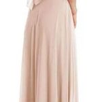 After Six High Neck Halter Backless Maxi Dress Cameo 1545 Size 10R NWT Glam Tan Photo 1