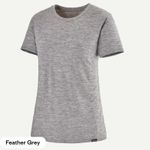 Patagonia Women's Feather Grey Capilene Cool Daily Short Sleeve Shirt,Size L,EUC Photo 1