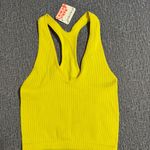 Free People Movement Free Throw Crop Ribbed Tank Top Yellow Size XS Photo 3