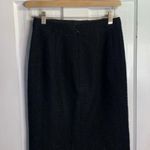 Moschino Black Wool Tweed Classic Straight MIDI Skirt W-384 Size 8 Photo 2
