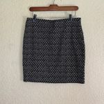Loft  Women's Black  White Medium Patterned Pencil Skirt Career Work‎ Office Photo 2