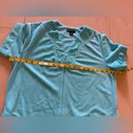 Miss Elaine Relax full Zip Front Waffle Knit Robe pocket size M Blue Size M Photo 5