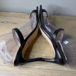 Stuart Weitzman  Black Square Toe Heeled Sandals Minimalist Quiet Luxury 9.5B 40 Photo 4