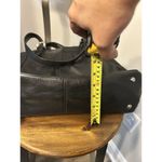 Cole Haan Black Leather Purse / Handbag Braided Strap Zipper Close Inner Pockets Photo 4