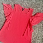 Bobeau  Women’s Pink Blouse With Cutout Shoulders. Size Small Photo 1