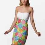 Lilly Pulitzer ‎ floral dress Minnie zinnie strapless cruise summer small Photo 0