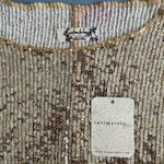 Free People NWT Intimately Gold Rush Champagne Combo Printed Sequin Long Sleeve Photo 5