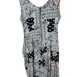 Stella Black And Cream Floral Paisley Wrap Midi Dress Large Photo 6