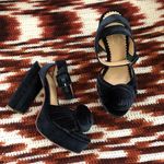 Antonio Melani  x Nicola Bathie Velvet Rose Navy Blue Platform Heels Pumps Ankle Strap-7M Photo 3