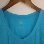 SO  L Turquoise Short Sleeved Tee Top Photo 3