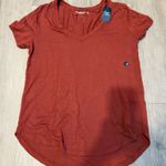 Abercrombie & Fitch  burnt orange soft drape v-neck shirt Photo 0