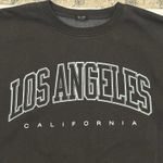 Brandy Melville John Galt Women's One Size Oversized Dark Gray Los Angeles Crewneck Sweatshirt Photo 4