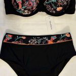 Modihito Floral Paisley Bikini Set Size Medium NEW Black Photo 0