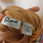 American Vintage Blouse Concepts Size 8 Vintage Gold Long Sleeve Shiny Blouse Top 80s Padding Car Photo 7