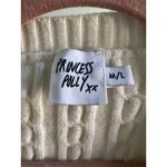 Princess Polly Cable Knit Sweater Vest Cropped White  Size Medium Photo 2