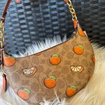 Coach NWT Mini Payton Bag In Signature Canvas With Orange Print CBA78 Gold/Tan Photo 2