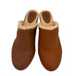 Style & Co  Faux Leather Brown Sherpa Lined Slip On Clogs Size 11 Photo 3