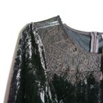 Main Strip  Crushed Brown Velvety Lace Mini Boho Dress Dark Academia Photo 6