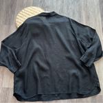 J. Jill love linen black‎ 100% linen button down shirt Black Size 3X Photo 5