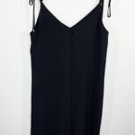 Naked Zebra Black Button Front Tie Shoulder Mini Dress Women's Size Small S Photo 0