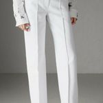 Burberry Skerton Front Pleat Cotton Drill High Waist Trouser's Pants Flawed 2 Photo 0