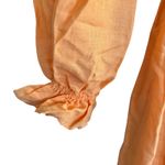 Sleeper Atlanta Linen Off-Shoulder Midi Dress Coral Orange Size Medium NWT Photo 7