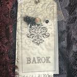 Barok Paris Lace Long Sleeve Maxi Dress Two Tone Burgundy Red & Navy Blue Photo 7