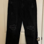 SO NWOT  women’s black low rise‎ dad jeans ripped denim jeans pants size 7/28W Photo 0