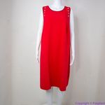 Julia Jordan NEW red sleeveless shift dress with mental cut-out detail, 16 Photo 13