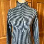 Cynthia Rowley New w/o tags, Women’s  Pinstriped Mock Tight Knit Blouse/Sweater. Photo 5