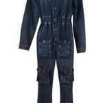 Mad For Love Denim Jumpsuit Sz Small Blue Photo 0