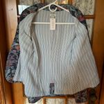 Sundance NWT  Blue Matisse Abstract Floral 100% Cotton Blazer Small Photo 2