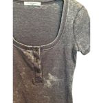 Project Social T Women's Most Wanted Burnout Henley Tee Sz S Purple Ribbed NWOT Photo 2