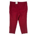 Roz & Ali  Classic Fit Pants Womens 20W Plus High Rise Ankle Red Stretch Studs Photo 1
