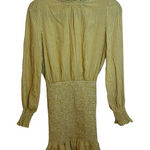 Forever 21  Yellow Gingham Milk Maid Smocked Dress Photo 0