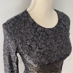 Alice + Olivia Black Sequin Bodycon Stretchy Mini Cocktail Dress Size 4 Photo 4