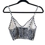 LUSANA Lila Poplin Bralette Navy‎ Stripe NWT Small Blue Photo 2