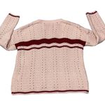 dRA Pink & Red Watson Pointelle Sweater Size M Photo 5